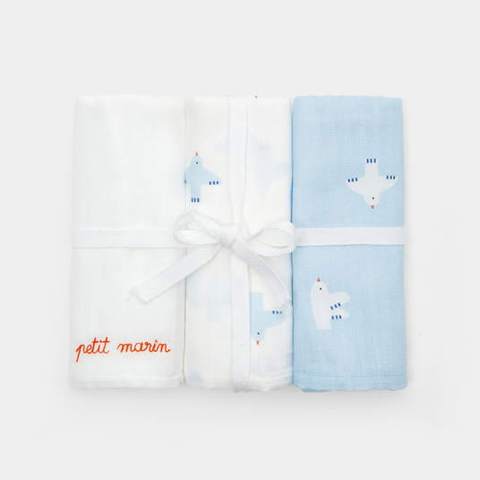 Set of 3 swaddling cloths