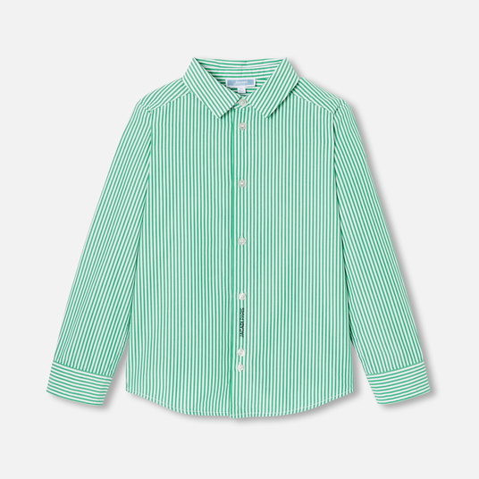 Boy striped poplin shirt