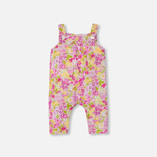 Baby girl overalls in Liberty fabric