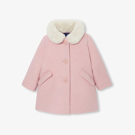 Baby girl coat in wool cloth