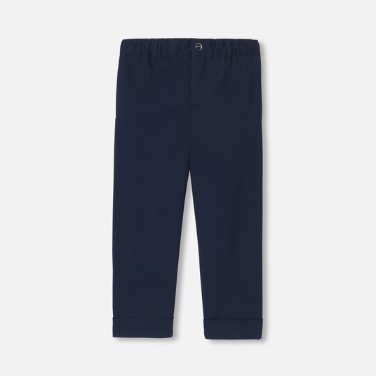 $89 Jacadi Paris girls navy soft stretch store pants 10