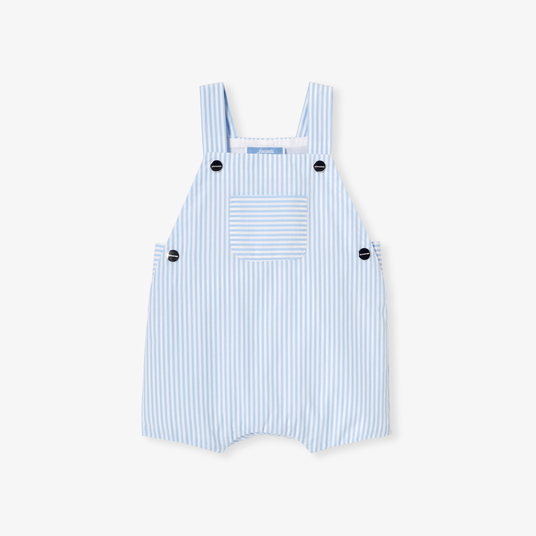 Baby boy short overalls in poplin