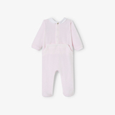 Baby girl pajamas in velvet bouclette