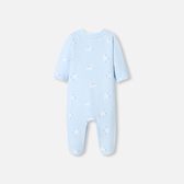 Baby pajamas in fleece with a seagull pattern